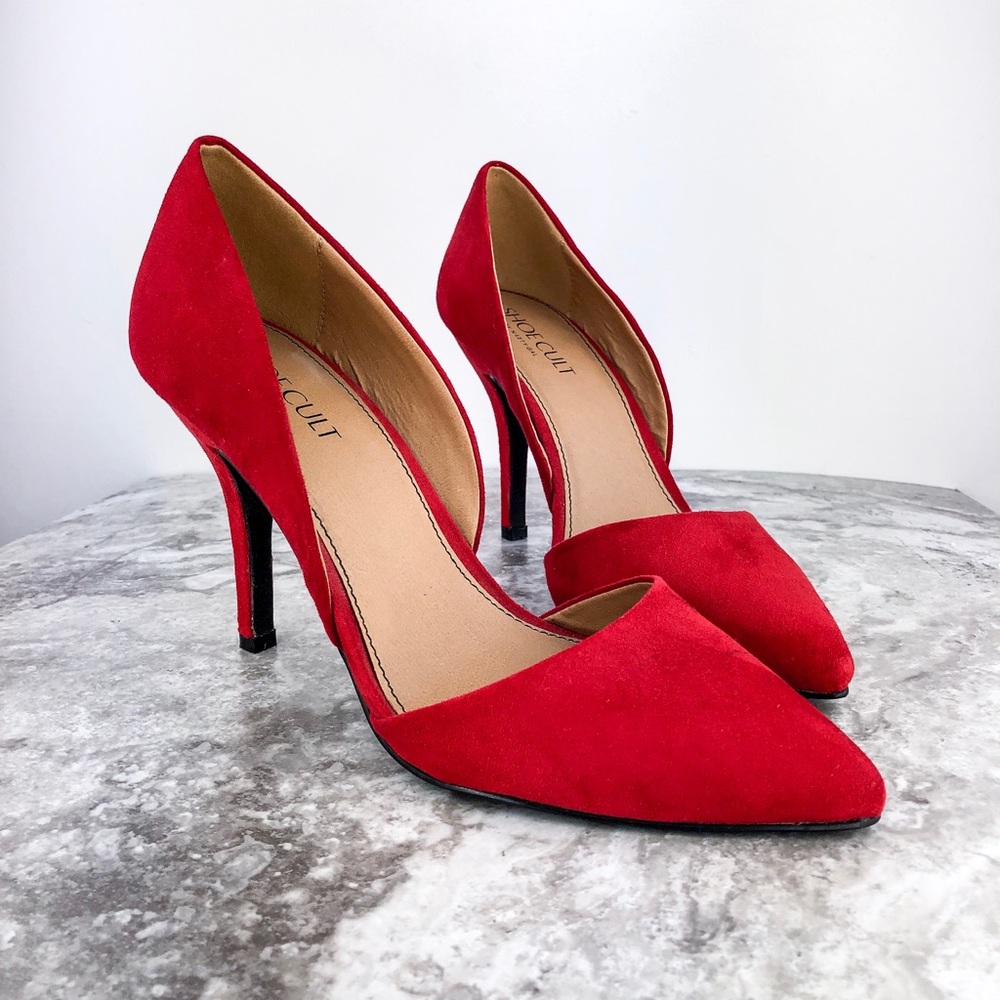 NASTY GAL Red Pointed Heels